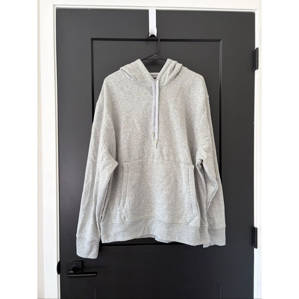 NWT All in Motion Heathered Grey Cotton Fleece Hoodie Size L
